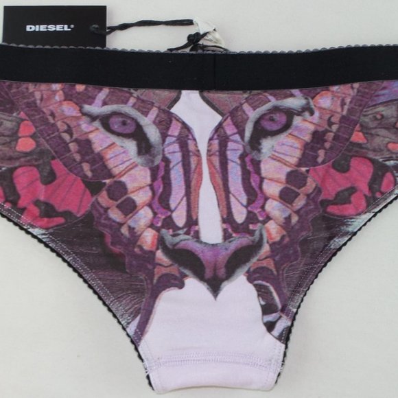 Diesel Women's Briefs Panties Medium Multi Color Cool 360 Onyx Print New - Picture 5 of 6